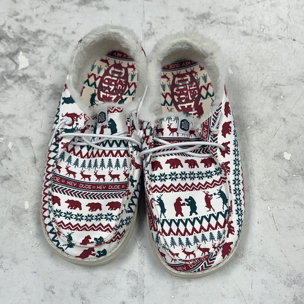 Hey Dude Holiday Patterned Shoes